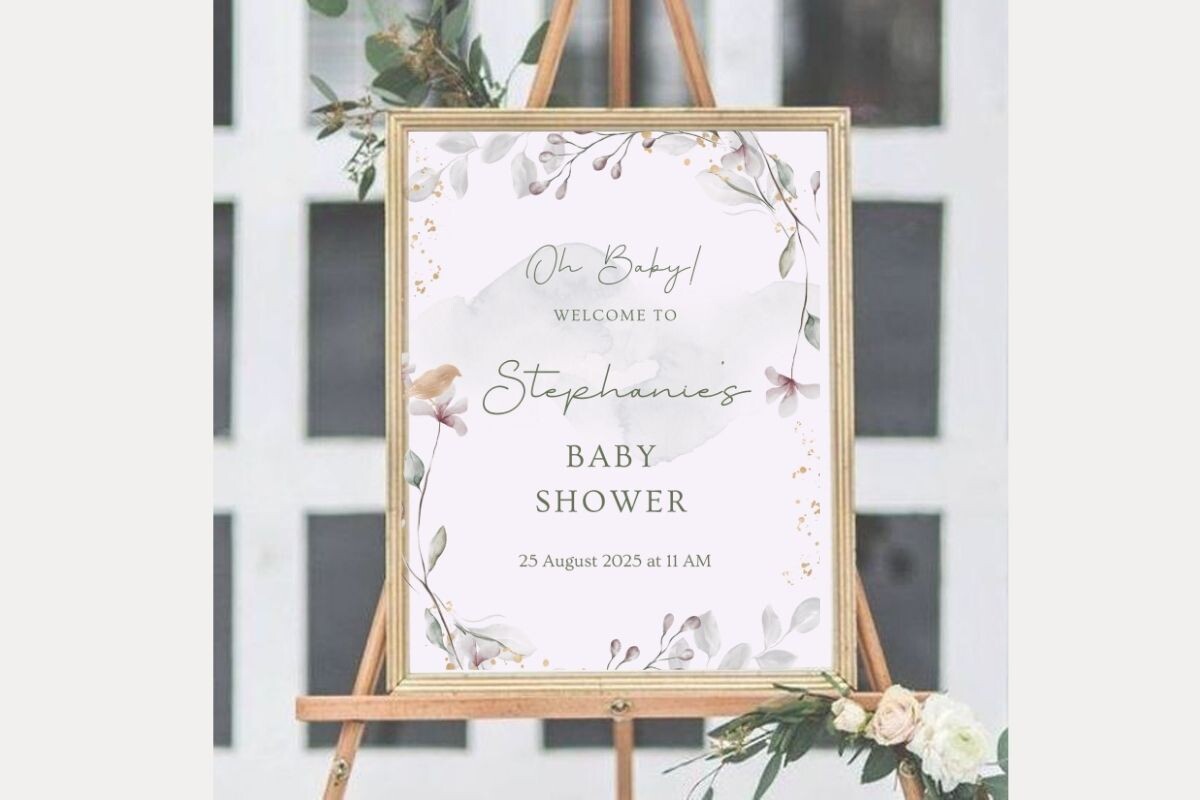 Baby Shower Welcome Sign Template 21
