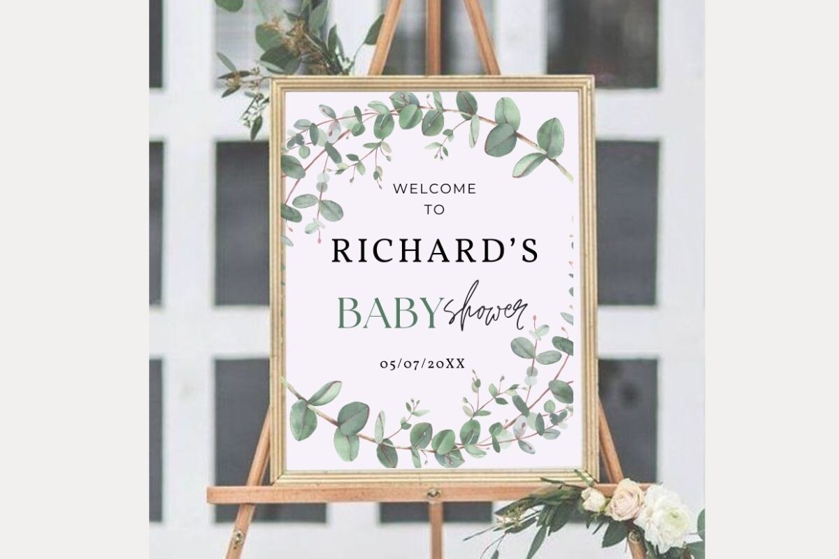 Baby Shower Welcome Sign Template 22
