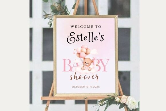 Baby Shower Welcome Sign Template 6