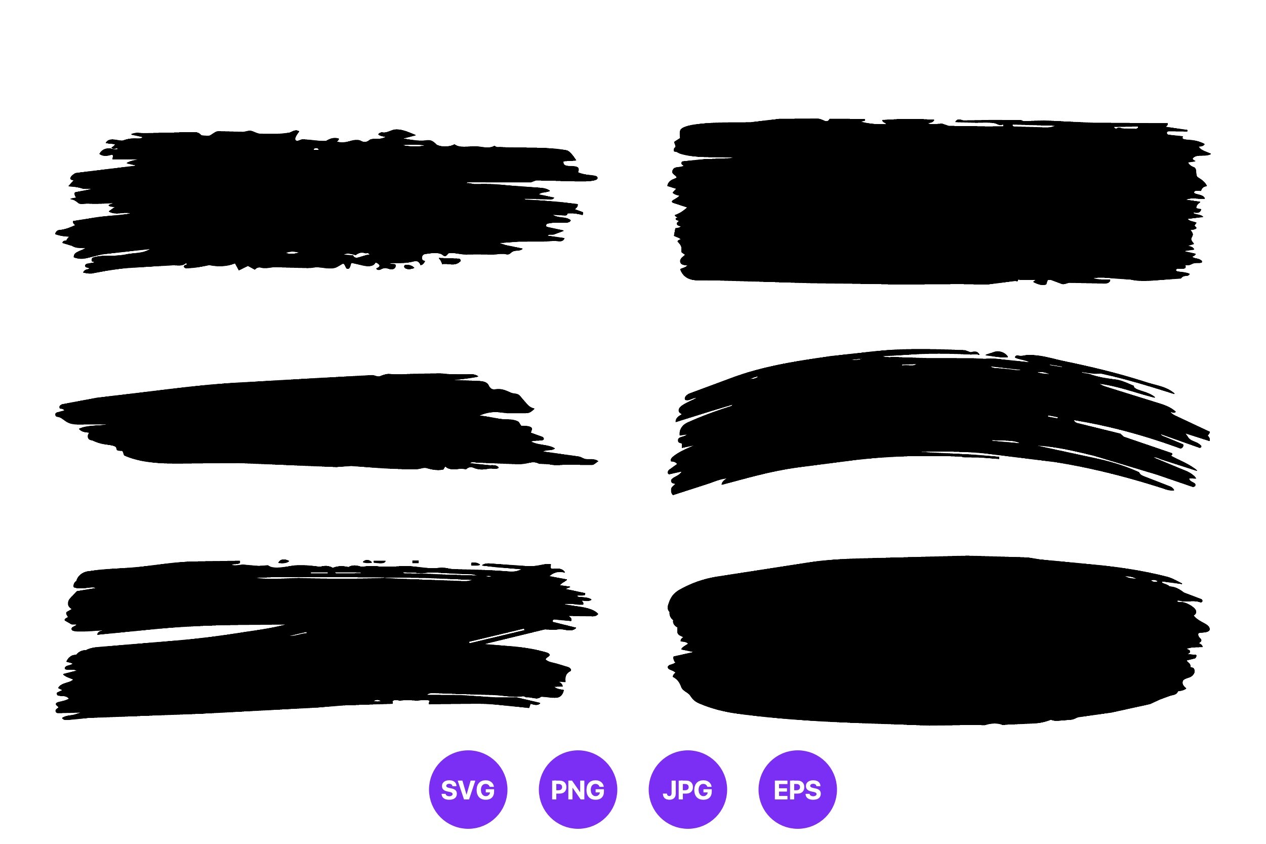 Black Brush Strokes Vector Art