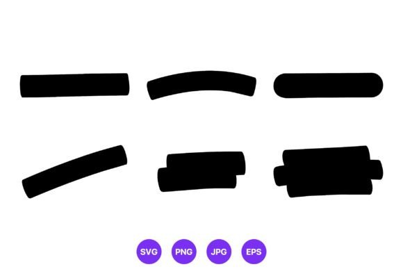 Black Curved Rounded Shapes Vector