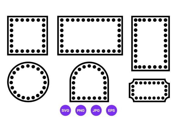 Black Dot Frame Borders Vector