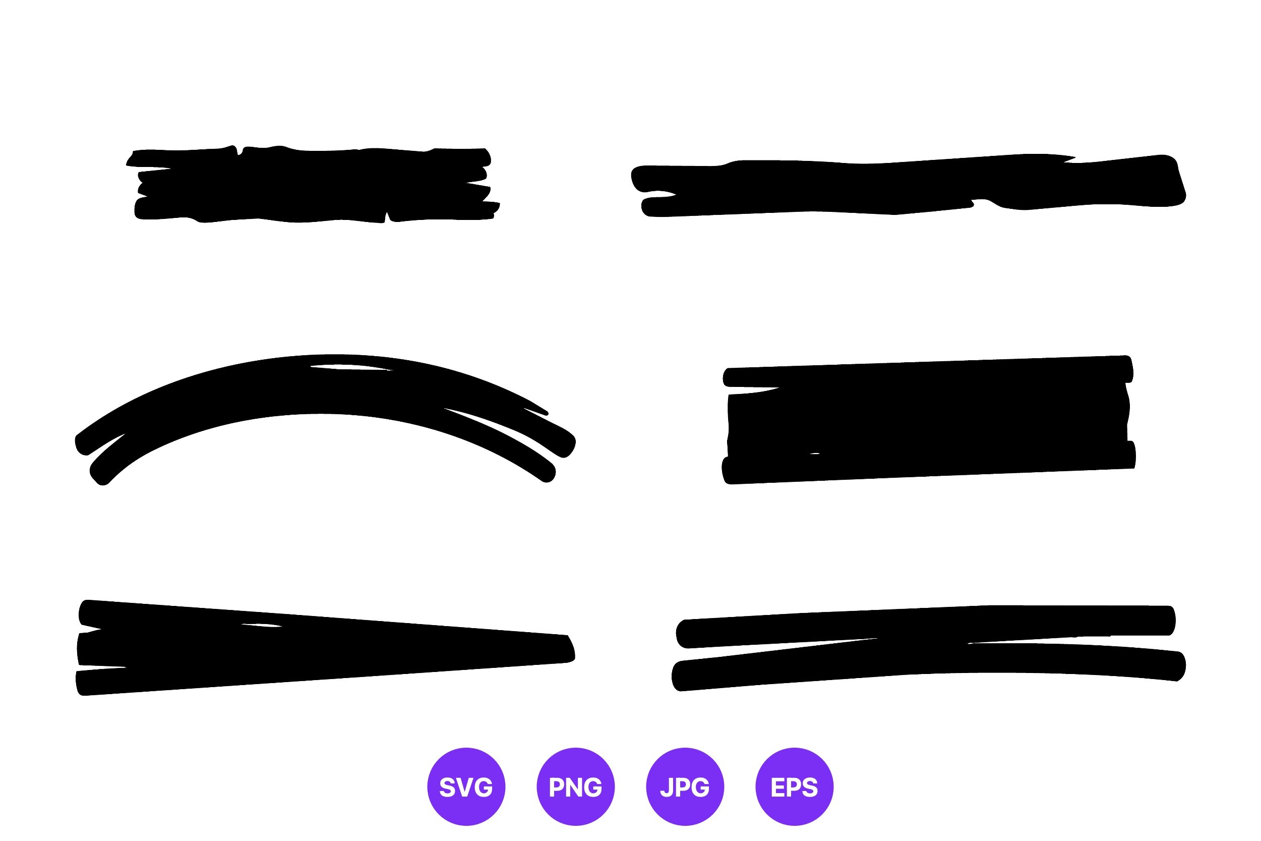 Black Paint Brush Strokes Vector