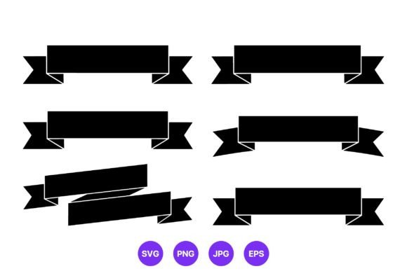 Black Ribbon Banner Silhouette