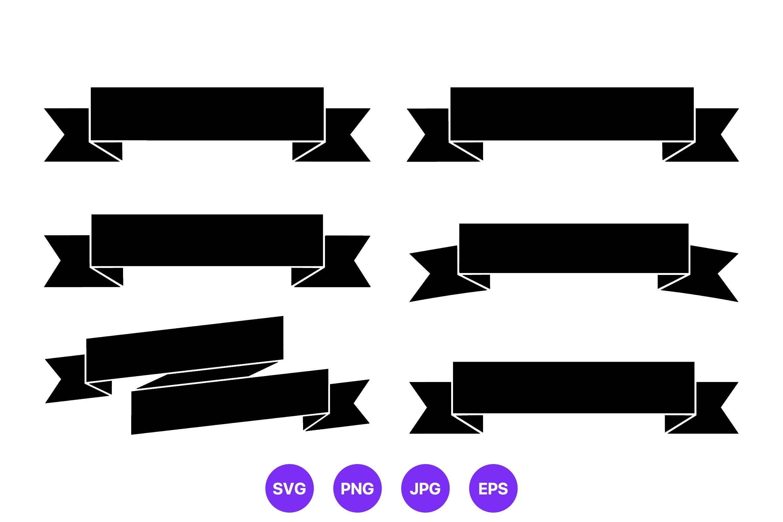 Black Ribbon Banner Silhouette