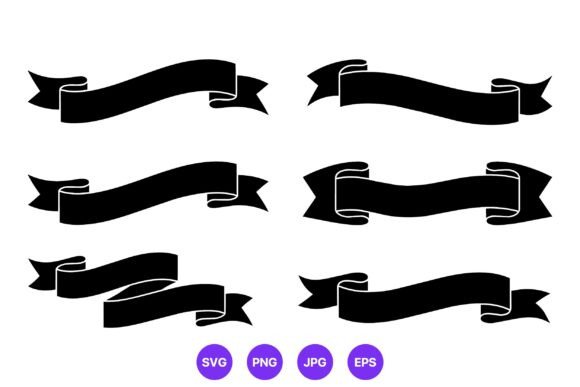 Black Ribbon Banner Vector