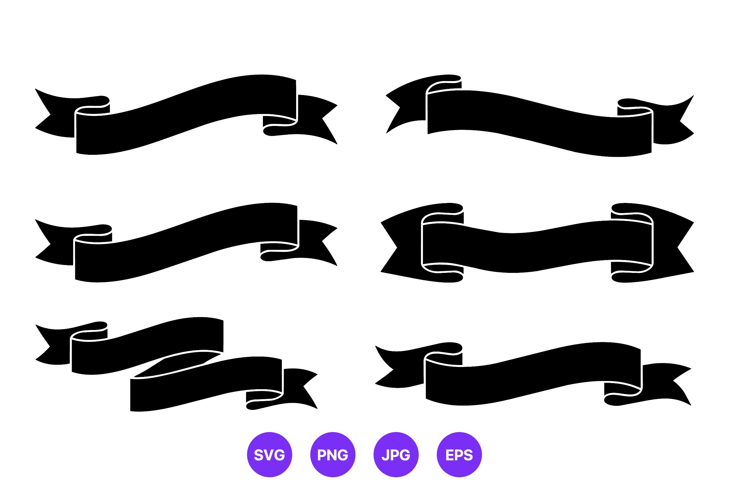 Black Ribbon Banner Vector