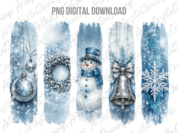 Blue Winter Christmas Clipart PNG