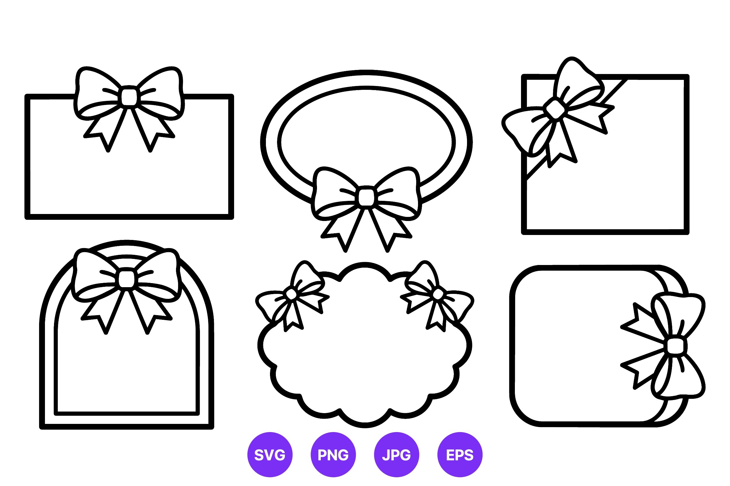 Bow Decorated Frames and Tags