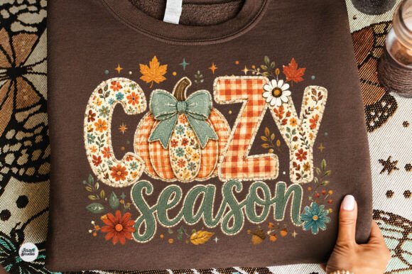 Cozy Season PNG, Fall Coquette Bow