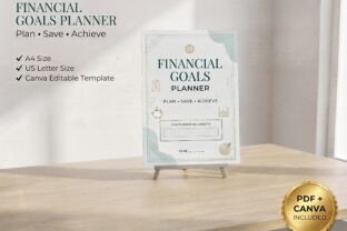 Financial Goals Planner A4 & US Letter Graphic by Azhir · Creative Fabrica