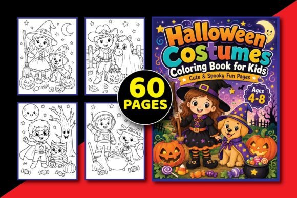 Halloween Costumes Coloring Book