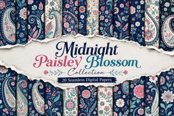 Midnight Paisley Blossom Collection