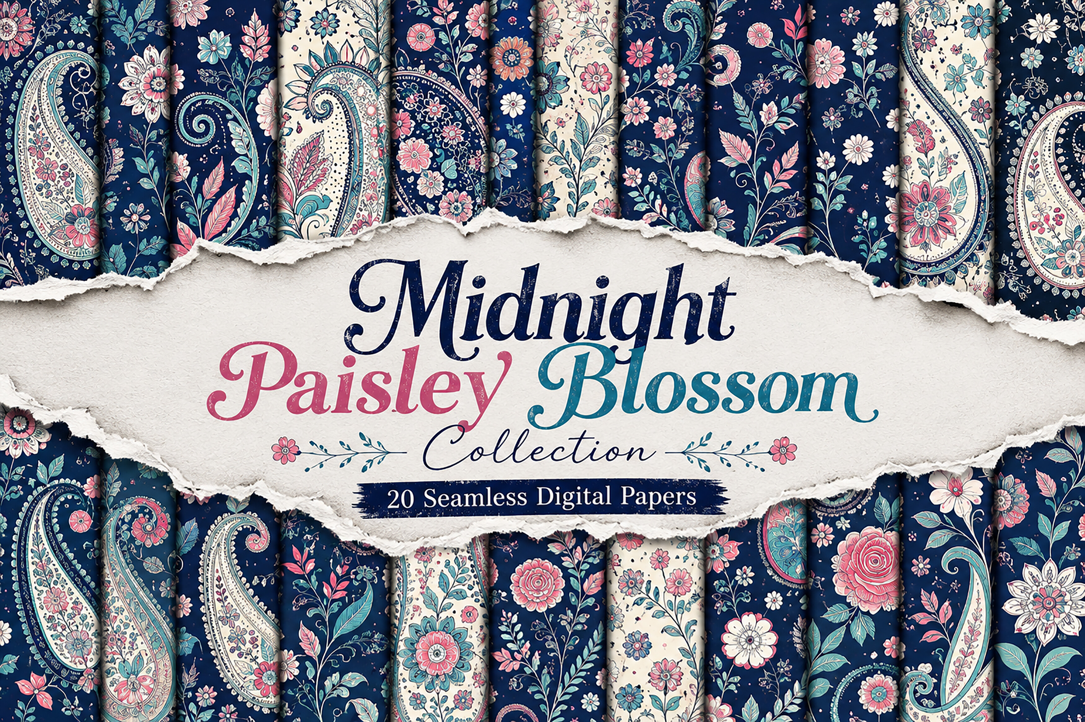 Midnight Paisley Blossom Collection