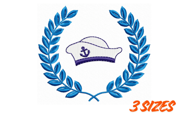 Nautical Sailor Hat Embroidery Design