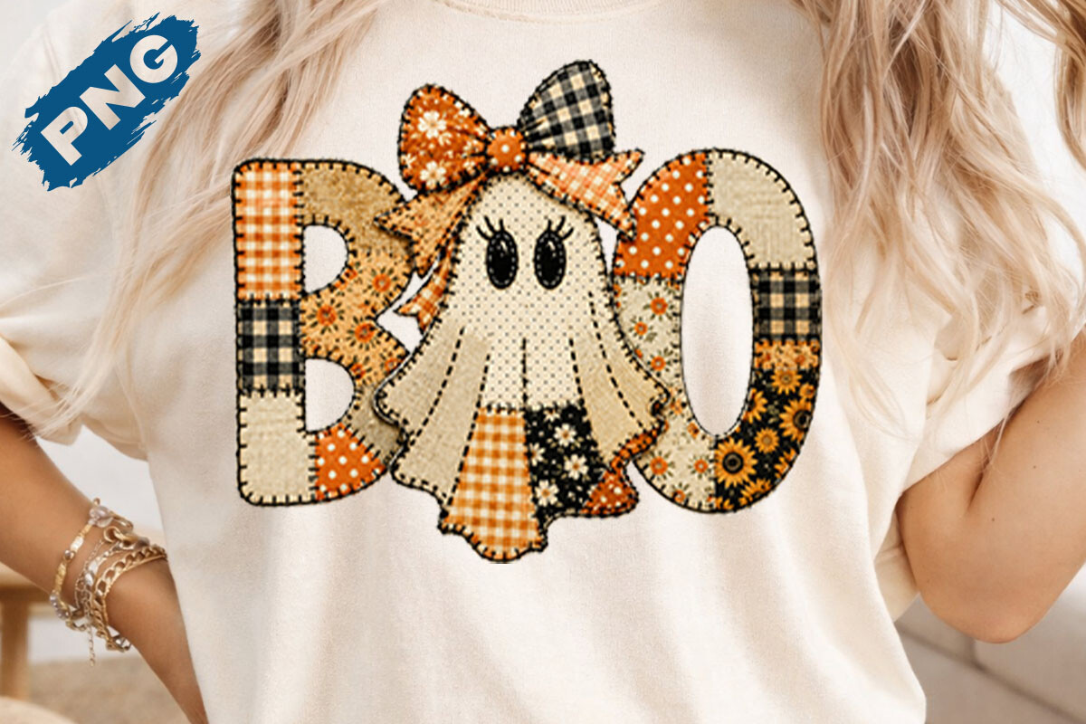 Preppy Ghost Boo PNG, Spooky Coquette Graphic by SvgModes · Creative ...