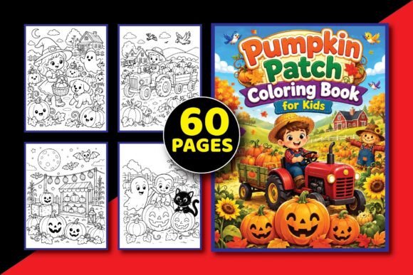Pumpkin Patch Coloring Book for Kids