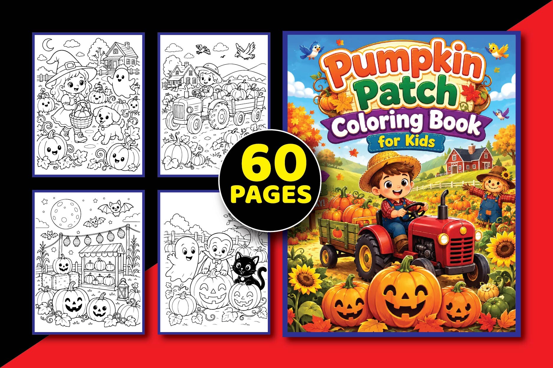 Pumpkin Patch Coloring Book for Kids