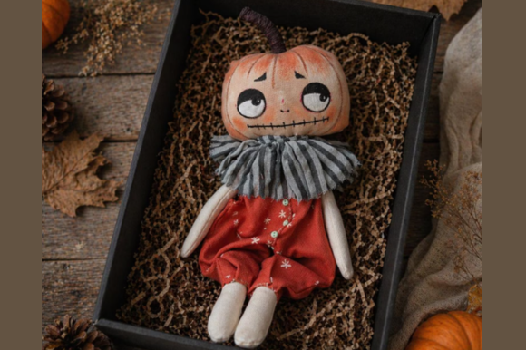 Pumpkin Rag Doll Sewing Pattern PDF
