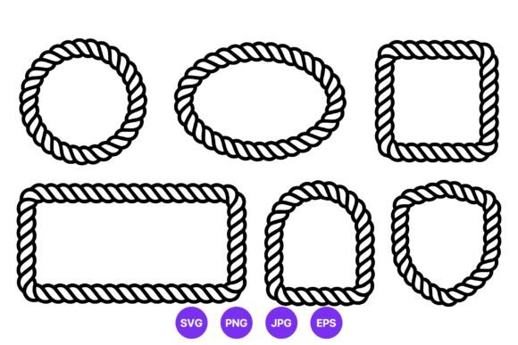 Rope Frames Vector Art