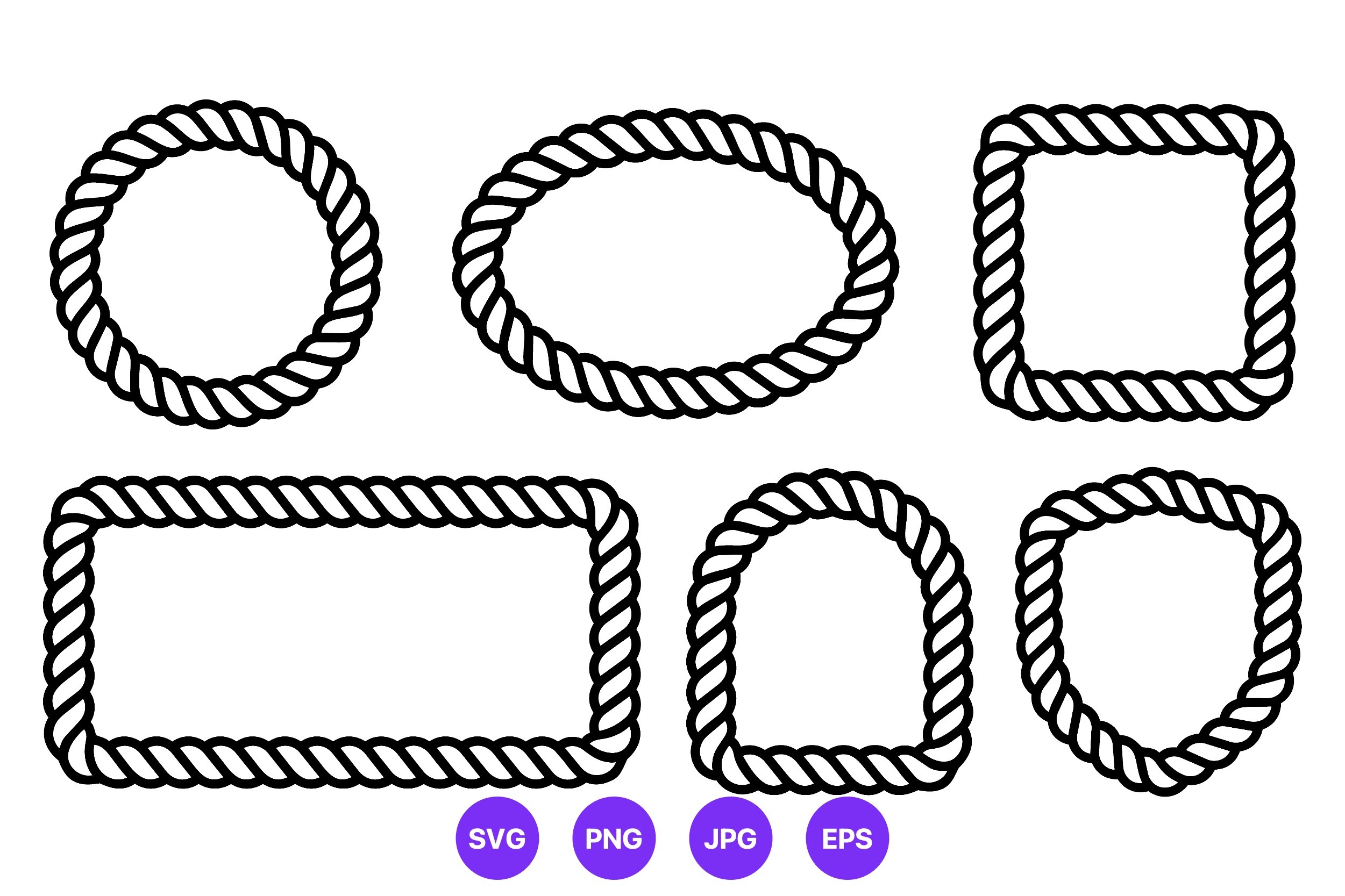 Rope Frames Vector Art