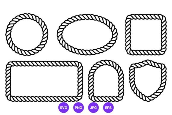 Rope Frames Vector Set