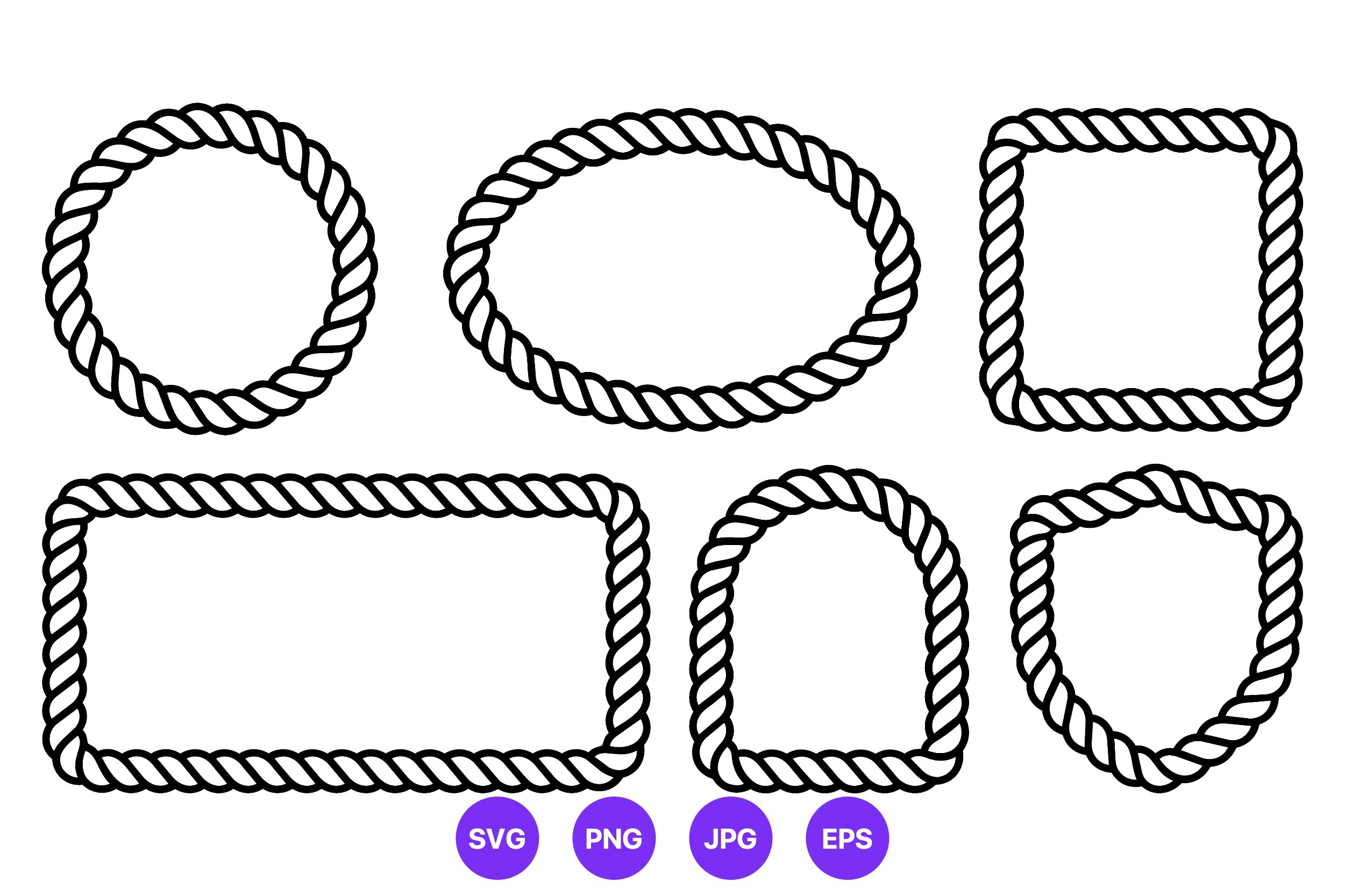 Rope Frames Vector Set