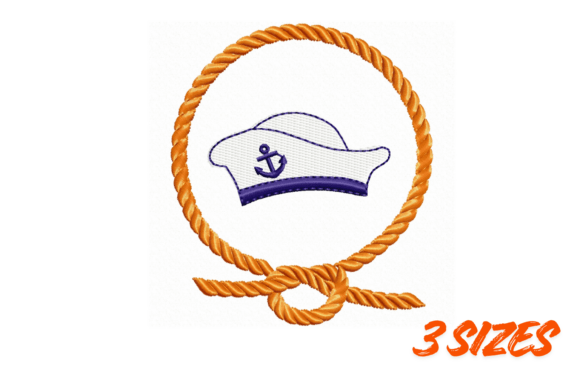 Sailor Hat Embroidery Design Pattern