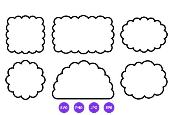 Scalloped Border Shapes Vector
