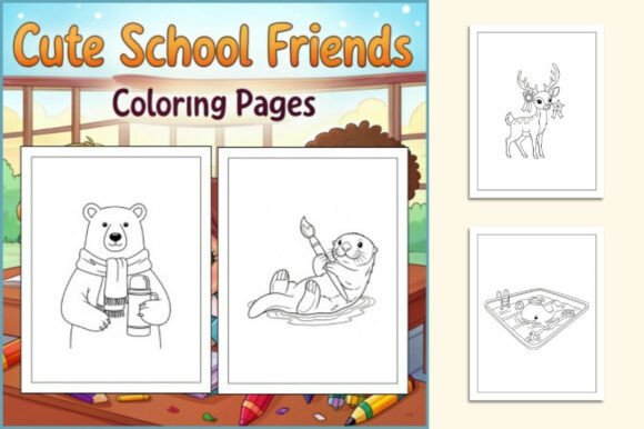 School Friends Coloring Pages