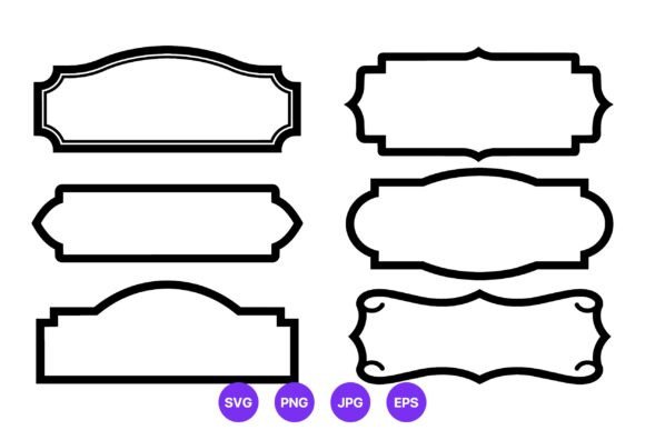 Six Decorative Black Frame Borders
