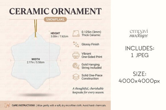 Snowflake Ornament Size Chart
