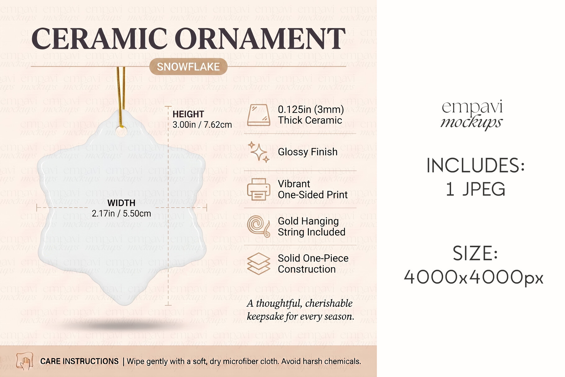 Snowflake Ornament Size Chart