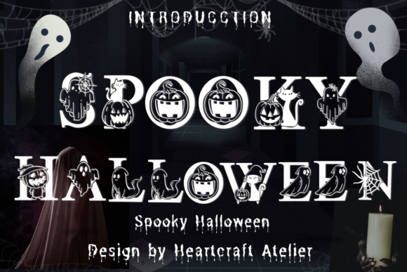 Preview specimen of Spooky Halloween decorative font