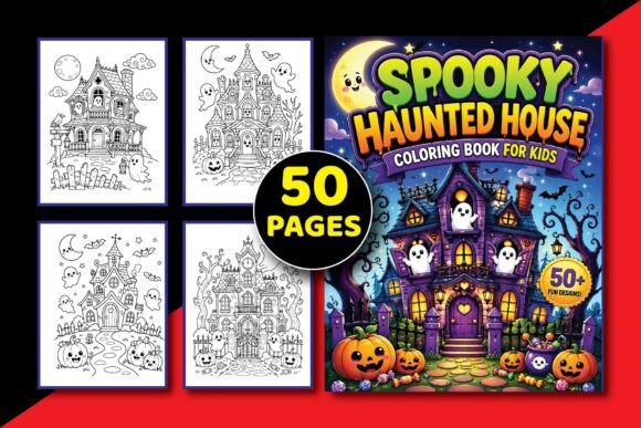 Spooky Haunted House Coloring Book