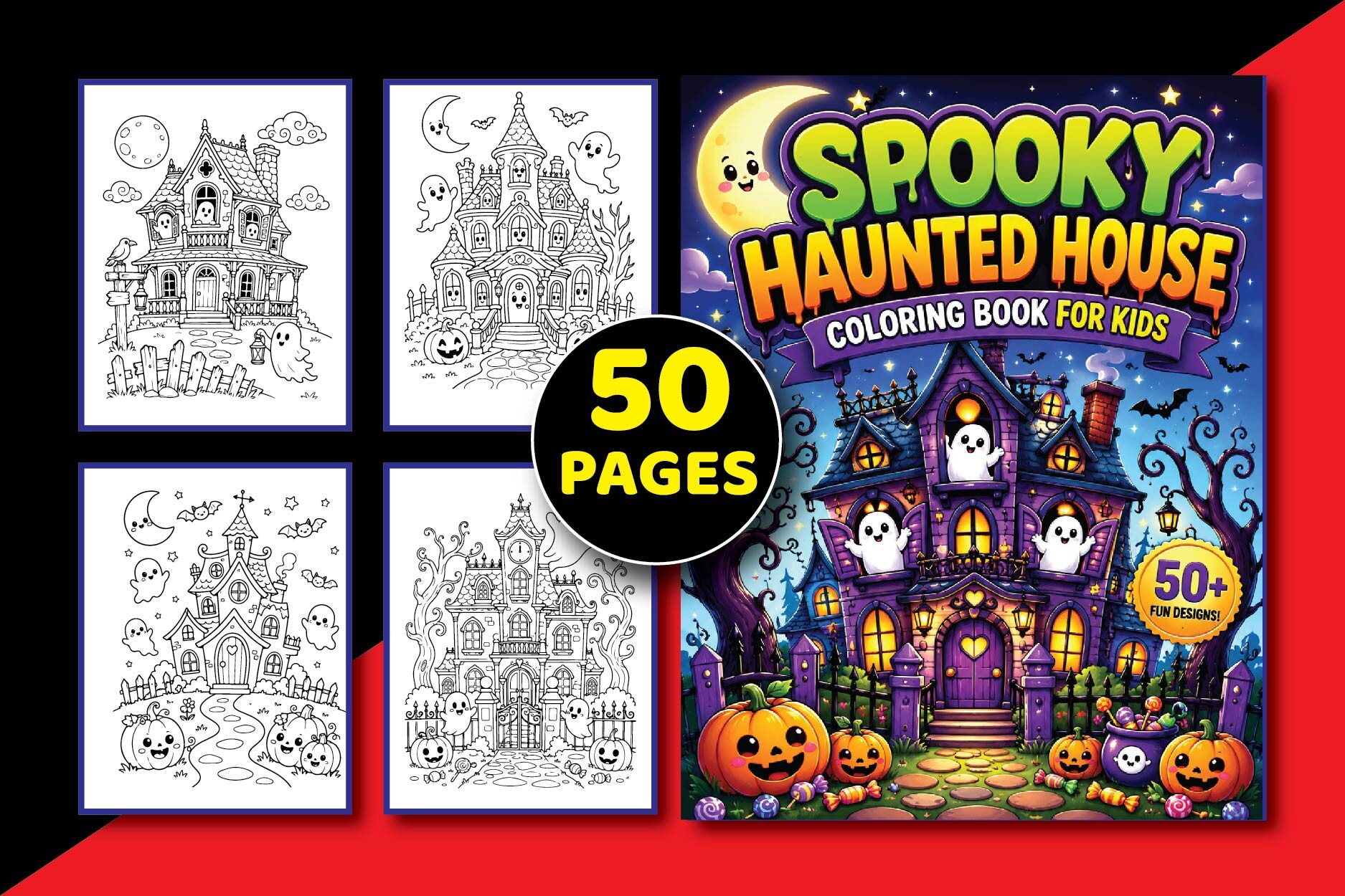 Spooky Haunted House Coloring Book