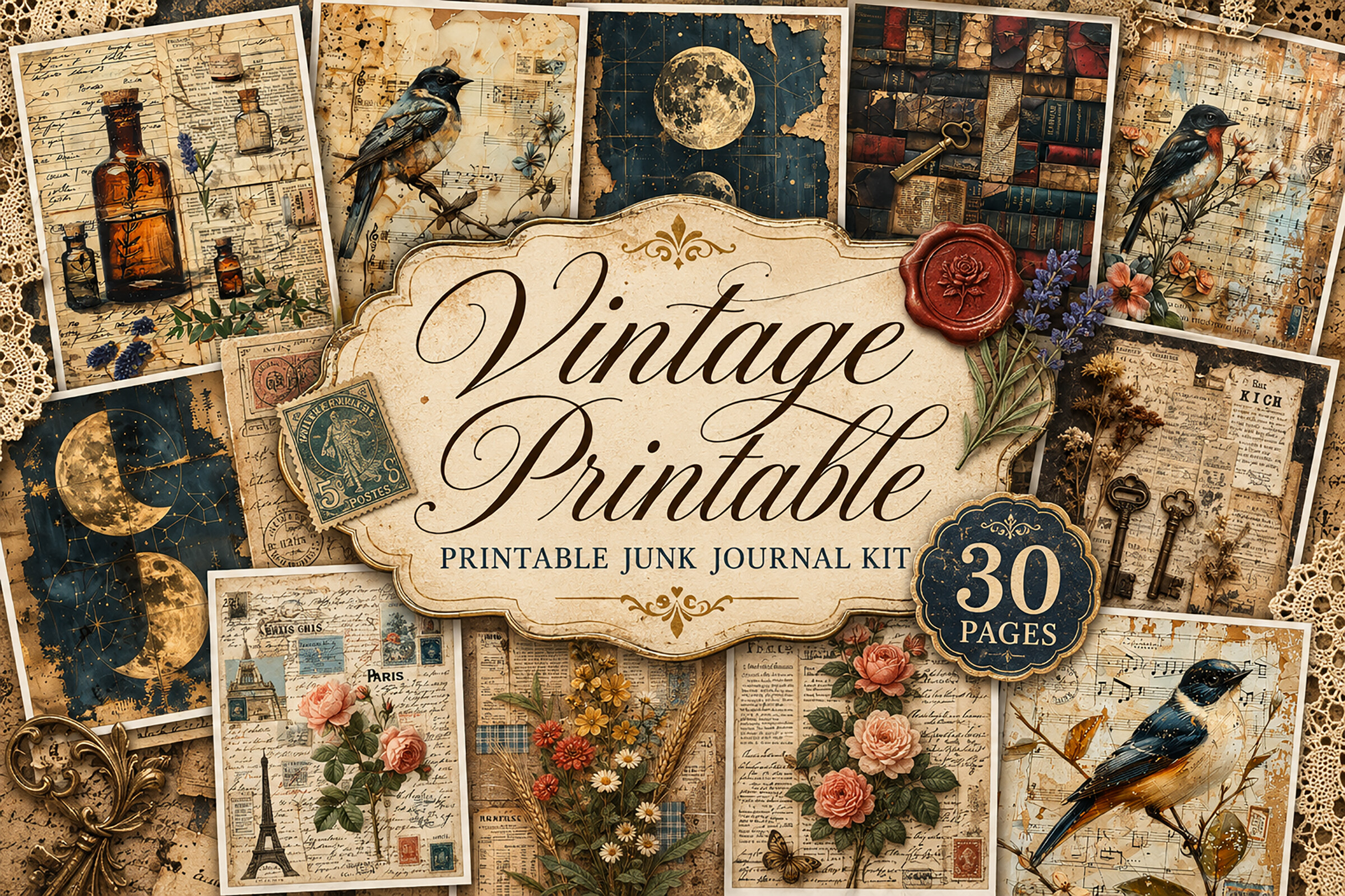 Vintage Eclectic Ephemera Junk Journal