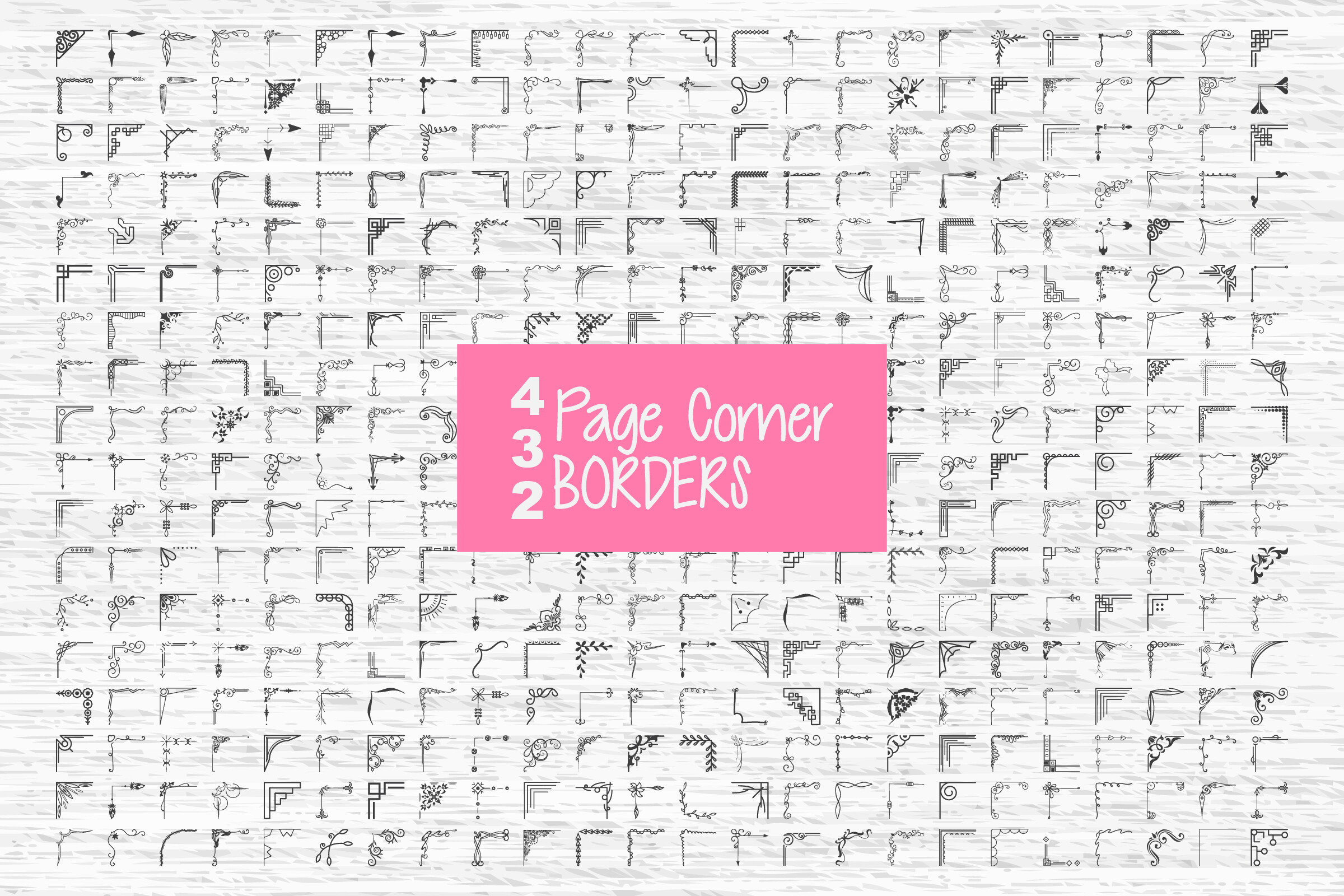 Vintage Page Corner Borders SVB Bundle