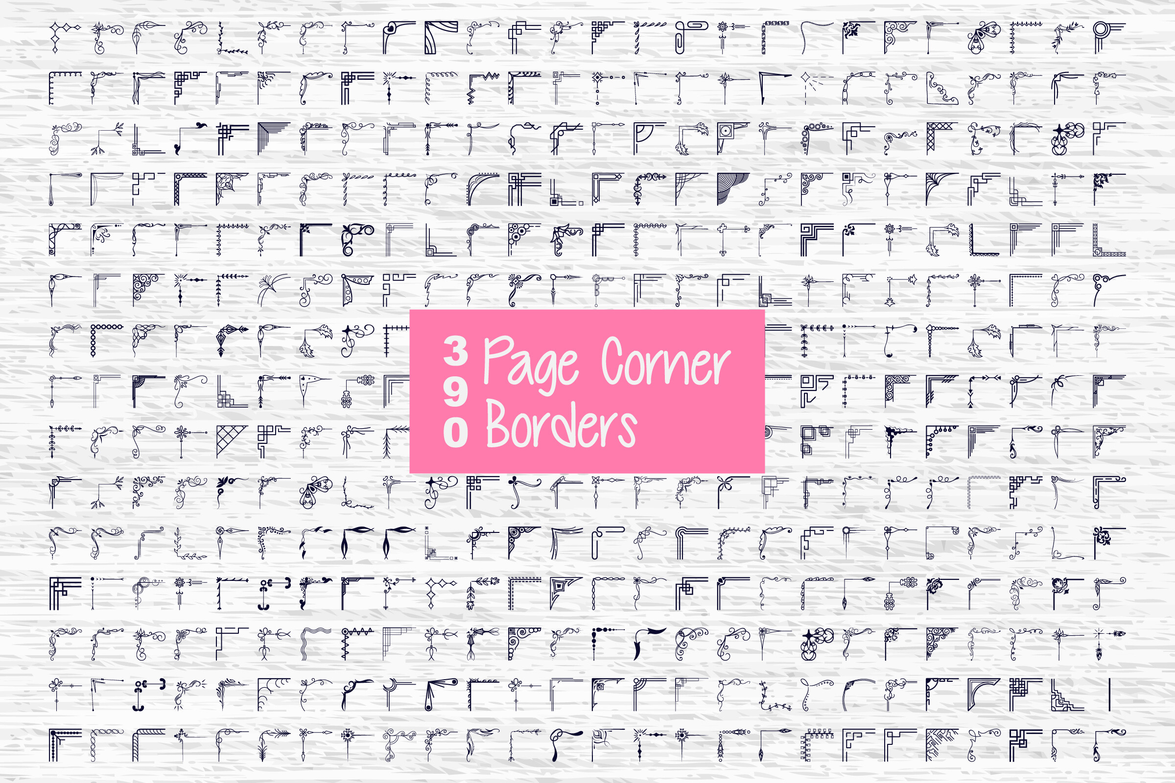 Vintage Page Corner Borders SVB Bundle