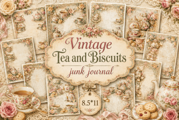 Vintage Tea and Biscuits Junk Journal