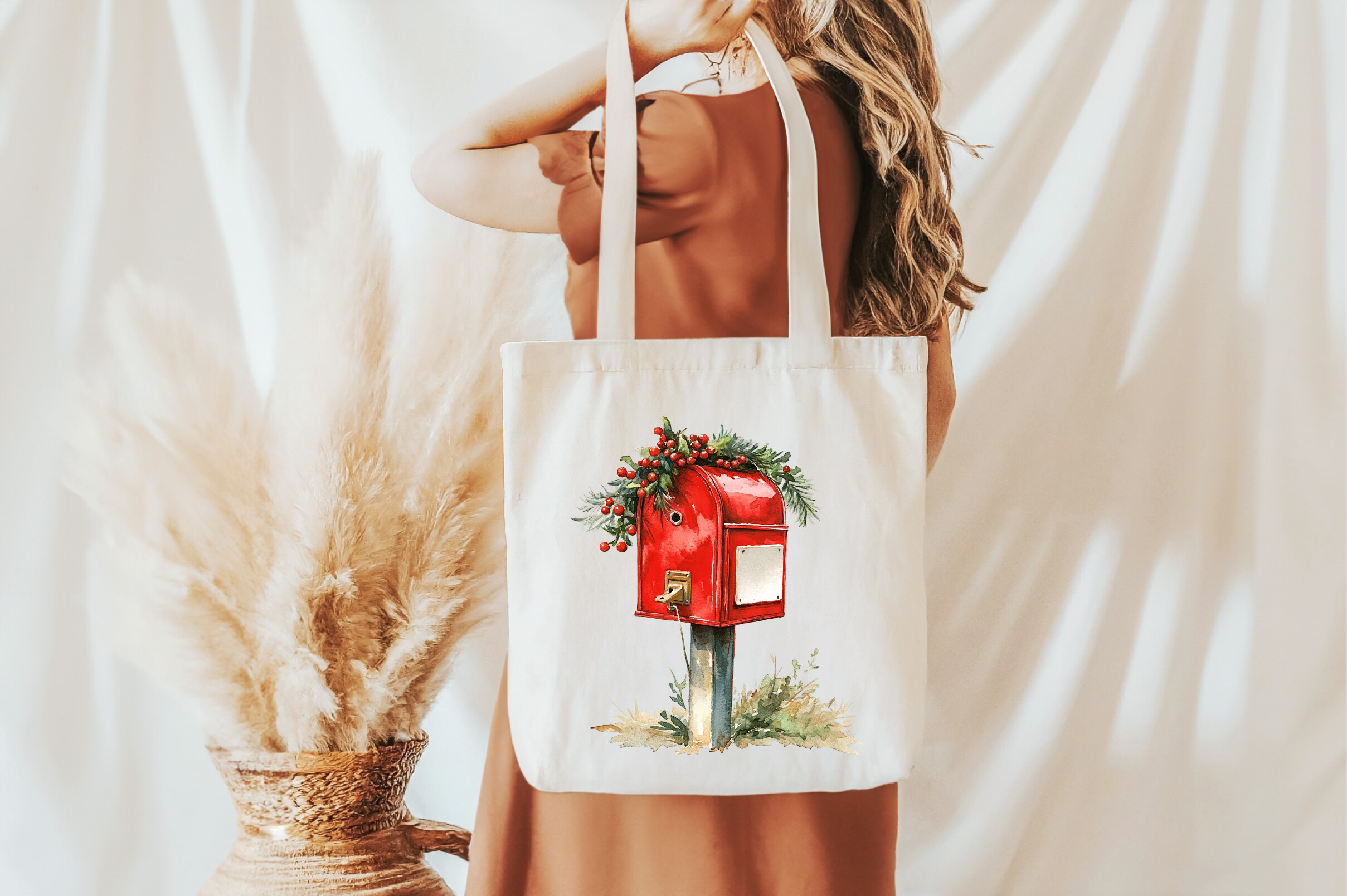 Watercolor Neutral Christmas Clipart - photo 4