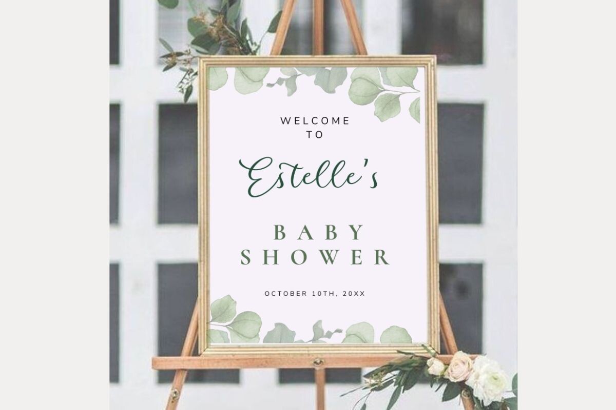 Baby Shower Welcome Sign Template 10