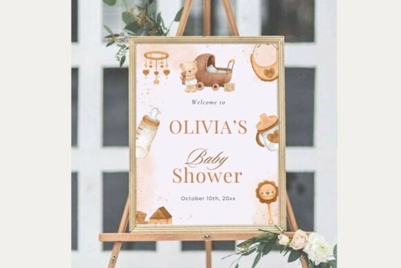 Baby Shower Welcome Sign Template 12