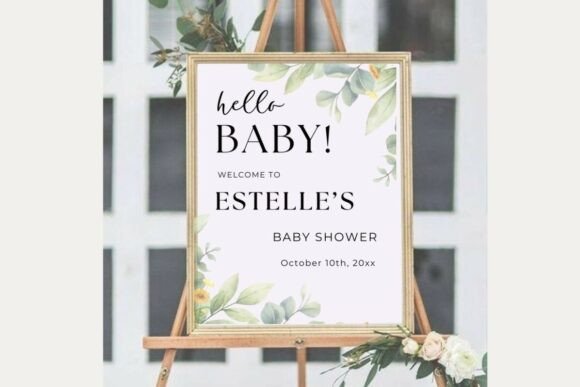 Baby Shower Welcome Sign Template 14