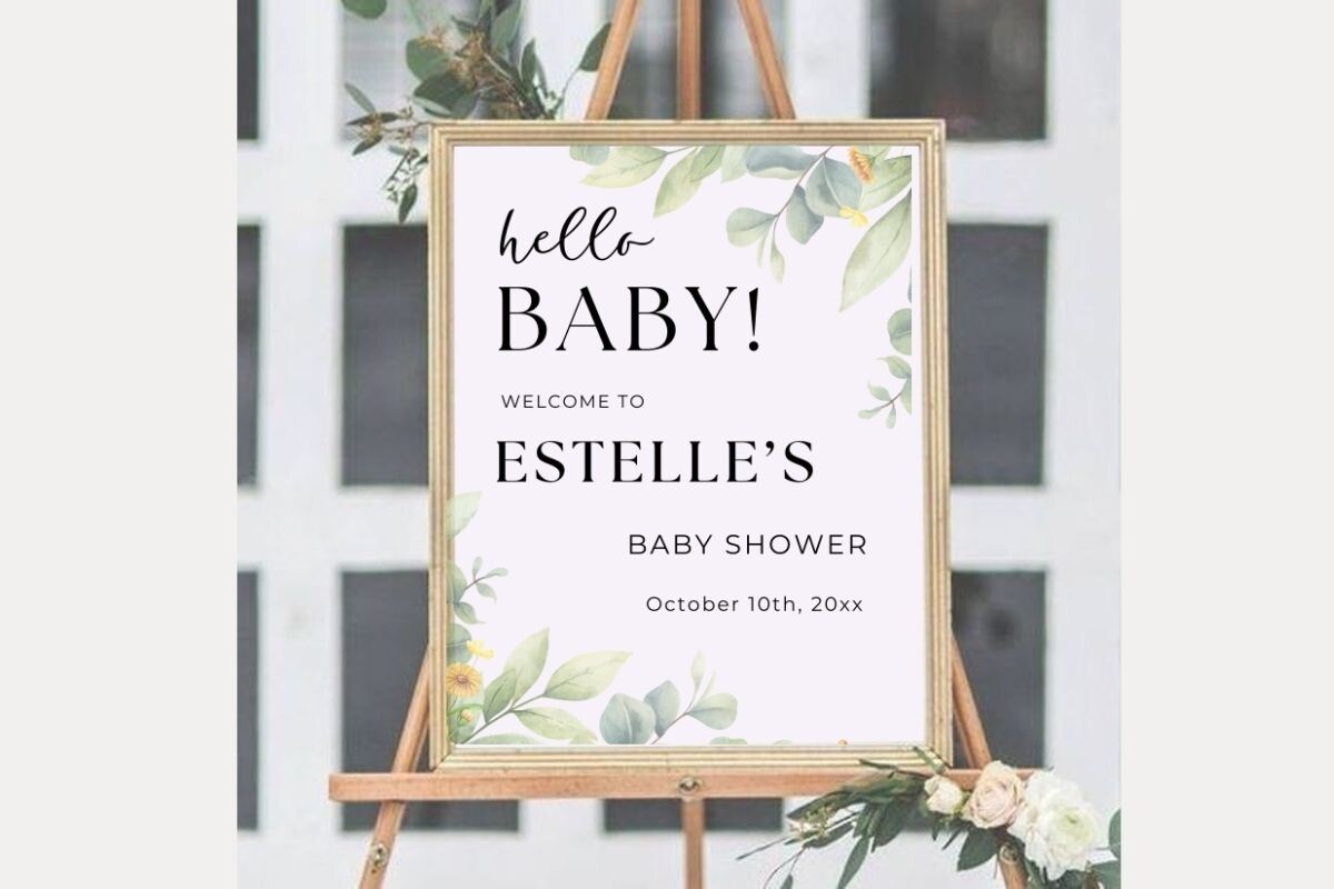 Baby Shower Welcome Sign Template 14
