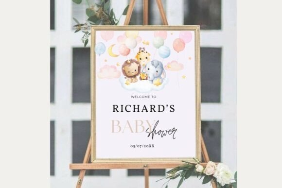 Baby Shower Welcome Sign Template 15