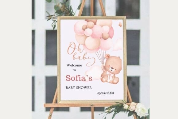 Baby Shower Welcome Sign Template 16