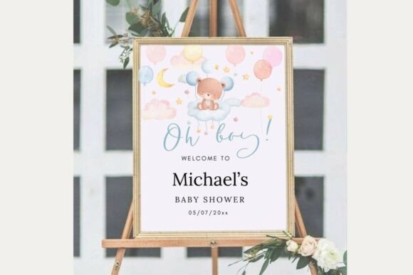 Baby Shower Welcome Sign Template 17