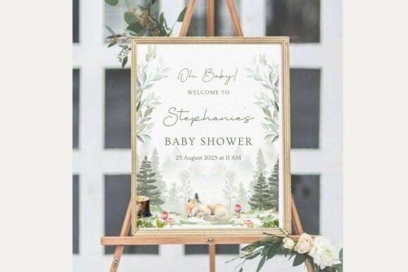 Baby Shower Welcome Sign Template 20
