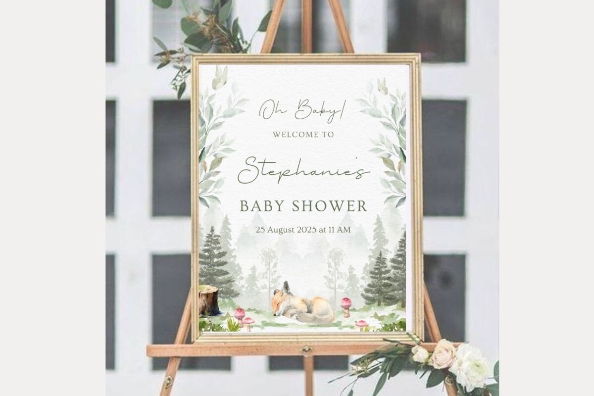 Baby Shower Welcome Sign Template 20